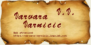 Varvara Varničić vizit kartica
